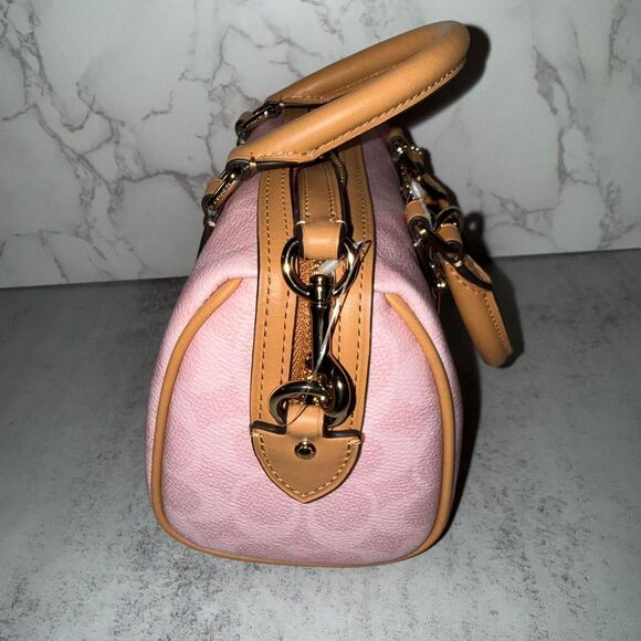 Coach powder pink mini Rowan with charms - Picture 6 of 8